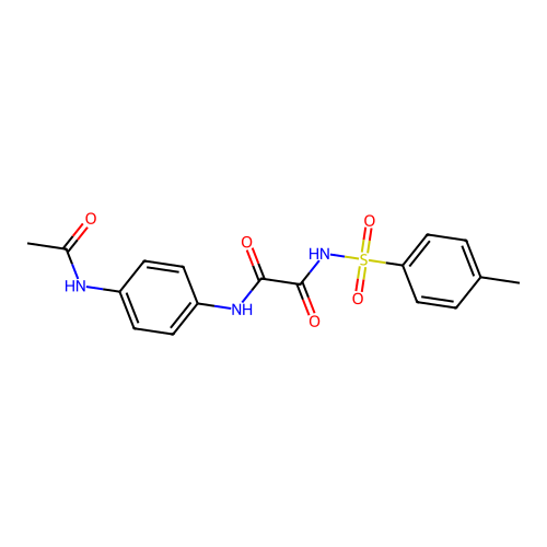 N-[4-(acetylamino)phenyl]-N'-[(4-methylphenyl)sulfonyl]ethanediamide structure
