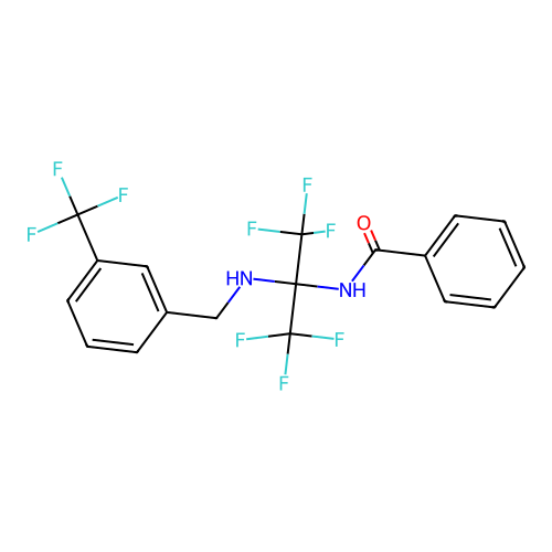 N-[1,1,1,3,3,3-hexafluoro-2-[[3-(trifluoromethyl)phenyl]methylamino]propan-2-yl]benzamide structure