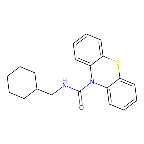 N-(Cyclohexylmethyl)-10H-phenothiazine-10-carboxamide structure