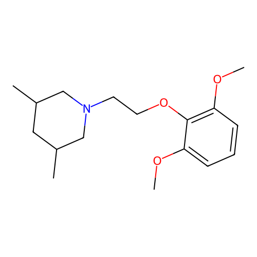 1-[2-(2,6-Dimethoxyphenoxy)ethyl]-3,5-dimethylpiperidine structure