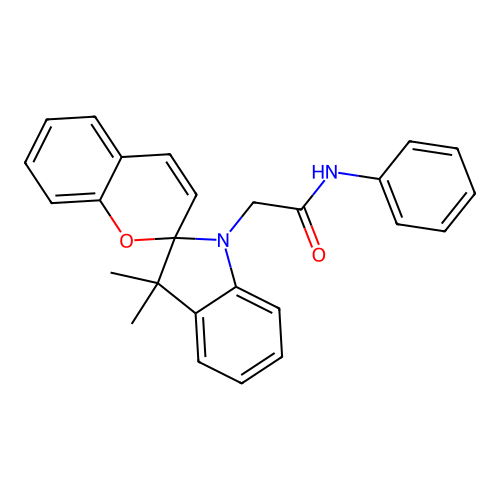 2-(13,13-dimethylspiro[2H-chromene-2,2'-indoline]-11-yl)-N-phenylacetamide structure