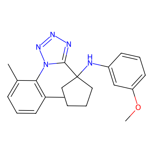 Tetrazole, 5-[1-(3-methoxyphenylamino)cyclopentyl]-1-(2,6-dimethylphenyl)- structure