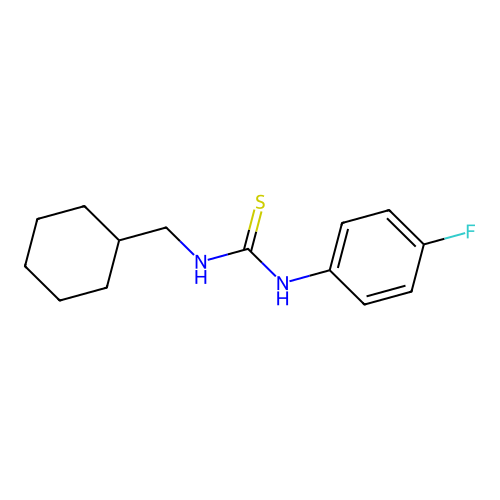 1-(Cyclohexylmethyl)-3-(4-fluorophenyl)thiourea structure