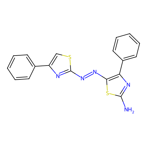 2-Amino-4-phenyl-5-(4-phenyl-2-thiazolylazo)thiazole structure