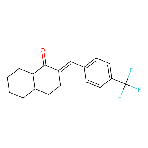 (E)-2-(4-(trifluoromethyl)benzylidene)octahydronaphthalen-1(2H)-one structure