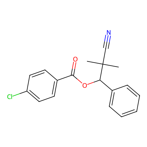 2-Cyano-2-methyl-1-phenylpropyl 4-chlorobenzoate structure