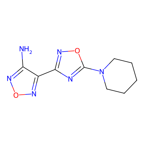 4-(5-Piperidin-1-yl-1,2,4-oxadiazol-3-yl)-1,2,5-oxadiazol-3-amine structure