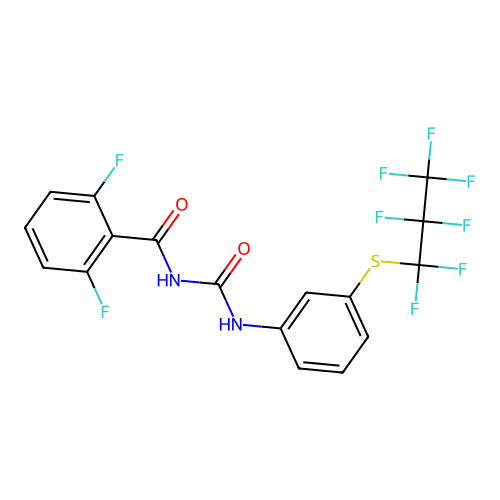 2,6-difluoro-N-({3-[(heptafluoropropyl)sulfanyl]phenyl}carbamoyl)benzamide structure