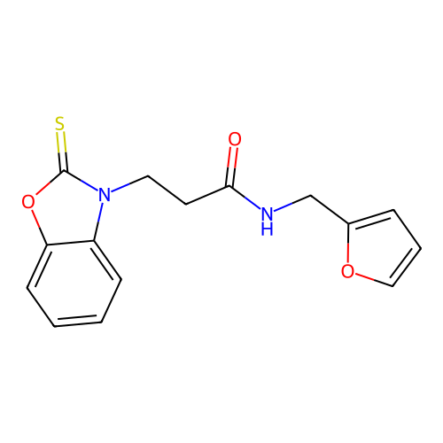 N-(furan-2-ylmethyl)-3-(2-thioxo-1,3-benzoxazol-3(2H)-yl)propanamide structure