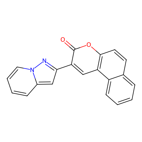 2-(pyrazolo[1,5-a]pyridin-2-yl)-3H-benzo[f]chromen-3-one structure