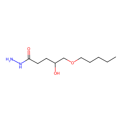 4-Hydroxy-5-(pentyloxy)pentanehydrazide structure