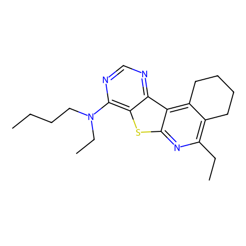 N-butyl-N,5-diethyl-1,2,3,4-tetrahydropyrimido[4',5':4,5]thieno[2,3-c]isoquinolin-8-amine structure