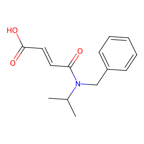 (2E)-4-[benzyl(propan-2-yl)amino]-4-oxobut-2-enoic acid structure