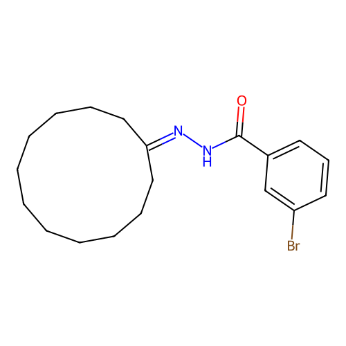 3-bromo-N'-cyclododecylidenebenzohydrazide structure