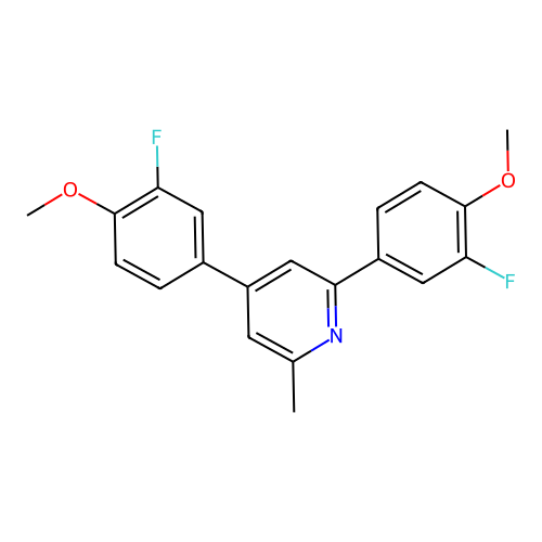 2,4-Bis(3-fluoro-4-methoxyphenyl)-6-methylpyridine structure