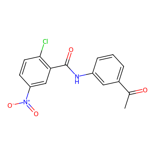 N-(3-acetylphenyl)-2-chloro-5-nitrobenzamide structure