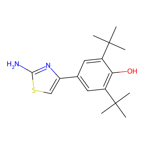 2-Amino-4-(3,5-di-t-butyl-4-hydroxyphenyl)thiazole structure