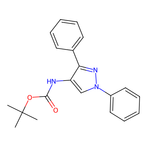 tert-butyl N-(1,3-diphenylpyrazol-4-yl)carbamate structure
