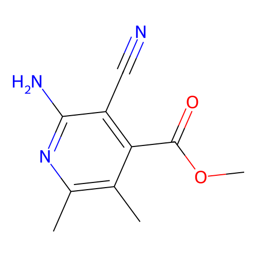 Methyl 2-amino-3-cyano-5,6-dimethylpyridine-4-carboxylate structure