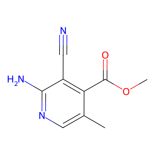 2-Amino-3-cyano-5-methyl-isonicotinic acid methyl ester structure
