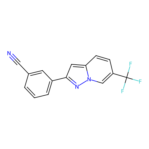 3-(6-(Trifluoromethyl)pyrazolo[1,5-a]pyridin-2-yl)benzonitrile structure