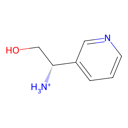 [(1S)-2-hydroxy-1-pyridin-3-ylethyl]azanium structure