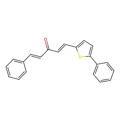 (1E,4E)-1-phenyl-5-(5-phenylthiophen-2-yl)penta-1,4-dien-3-one structure