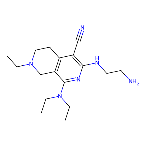 3-(2-Amino-ethylamino)-1-diethylamino-7-ethyl-5,6,7,8-tetrahydro-[2,7]naphthyridine-4-carbonitrile structure