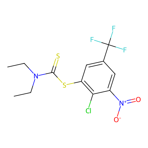 2-Chloro-3-nitro-5-(trifluoromethyl)phenyl diethylcarbamodithioate structure