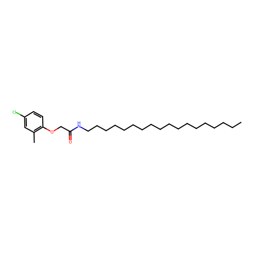 2-(4-chloro-2-methylphenoxy)-N-octadecylacetamide structure