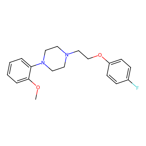 1-[2-(4-Fluorophenoxy)ethyl]-4-(2-methoxyphenyl)piperazine structure