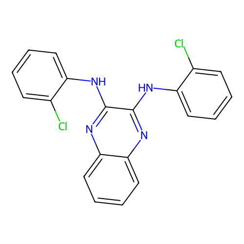 Quinoxaline-2,3-diamine, N,N'-di(2-chlorophenyl)- structure