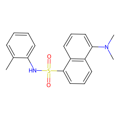 5-(dimethylamino)-N-(2-methylphenyl)naphthalene-1-sulfonamide structure