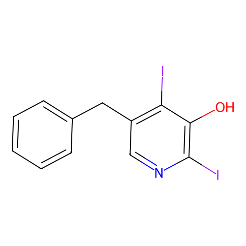 5-Benzyl-2,4-diiodopyridin-3-ol structure