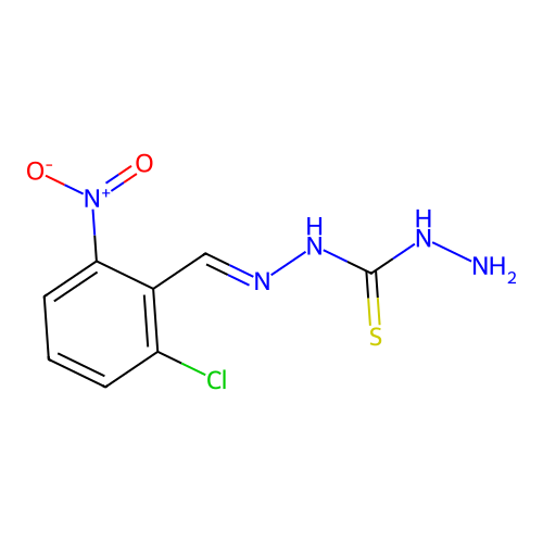 N''-[(E)-(2-chloro-6-nitrophenyl)methylidene]thiocarbonohydrazide structure