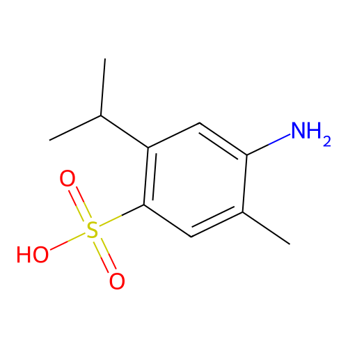 4-Amino-5-methyl-2-(propan-2-yl)benzenesulfonic acid structure