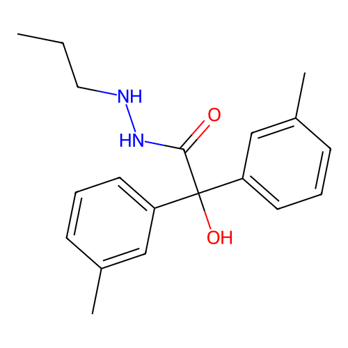 2-hydroxy-2,2-bis(3-methylphenyl)-N'-propylacetohydrazide structure