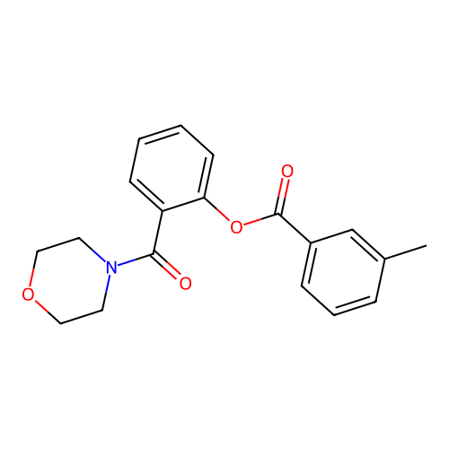2-(Morpholin-4-ylcarbonyl)phenyl 3-methylbenzoate structure