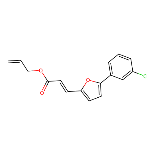 Prop-2-enyl 3-[5-(3-chlorophenyl)furan-2-yl]prop-2-enoate structure