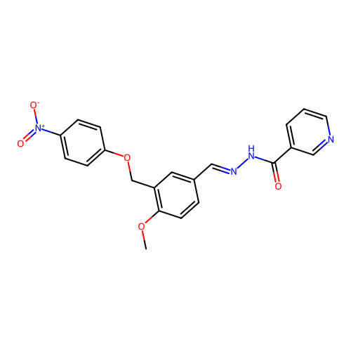 N'-(4-methoxy-3-((4-nitrophenoxy)methyl)benzylidene)nicotinohydrazide structure