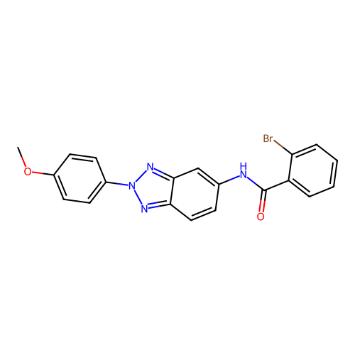 2-bromo-N-[2-(4-methoxyphenyl)-2H-benzotriazol-5-yl]benzamide structure