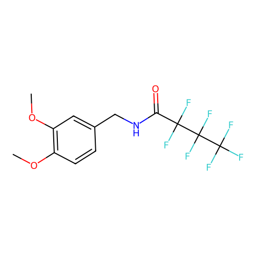 N-(3,4-dimethoxybenzyl)-2,2,3,3,4,4,4-heptafluorobutanamide structure