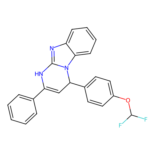 4-[4-(Difluoromethoxy)phenyl]-2-phenyl-1,4-dihydropyrimido[1,2-a]benzimidazole structure