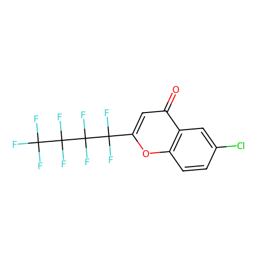 6-chloro-2-(nonafluorobutyl)-4H-chromen-4-one structure