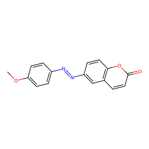 6-[(E)-(4-methoxyphenyl)diazenyl]-2H-chromen-2-one structure