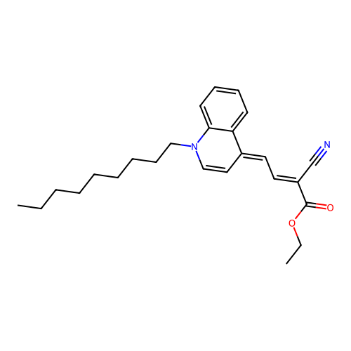 (2E,4E)-ethyl 2-cyano-4-(1-nonylquinolin-4(1H)-ylidene)but-2-enoate structure