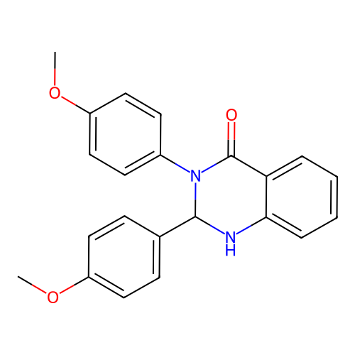 2,3-bis(4-methoxyphenyl)-2,3-dihydroquinazolin-4(1H)-one structure