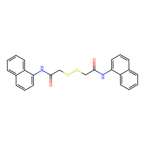 2,2'-disulfanediylbis[N-(naphthalen-1-yl)acetamide] structure