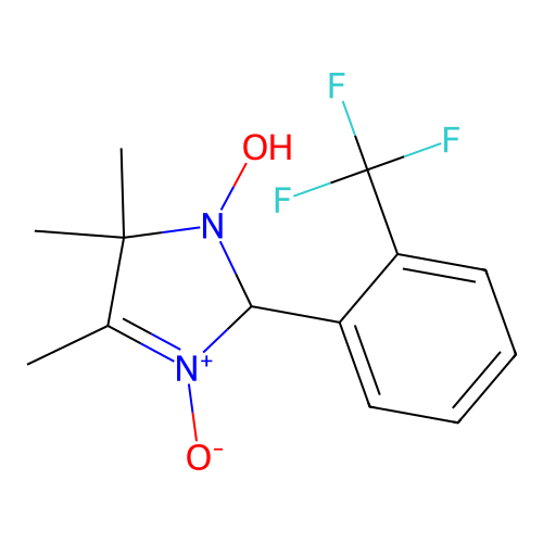 1-hydroxy-4,5,5-trimethyl-2-(2-(trifluoromethyl)phenyl)-2,5-dihydro-1H-imidazole 3-oxide structure