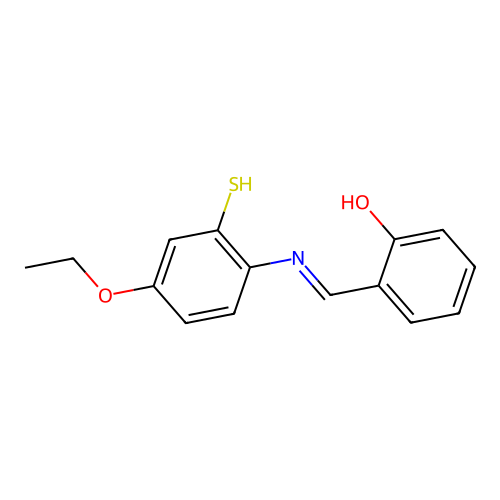 2-{(E)-[(4-ethoxy-2-sulfanylphenyl)imino]methyl}phenol structure